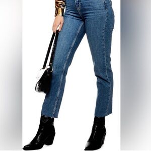 Topshop Moto Classic Blue Denim Jeans- Size:32